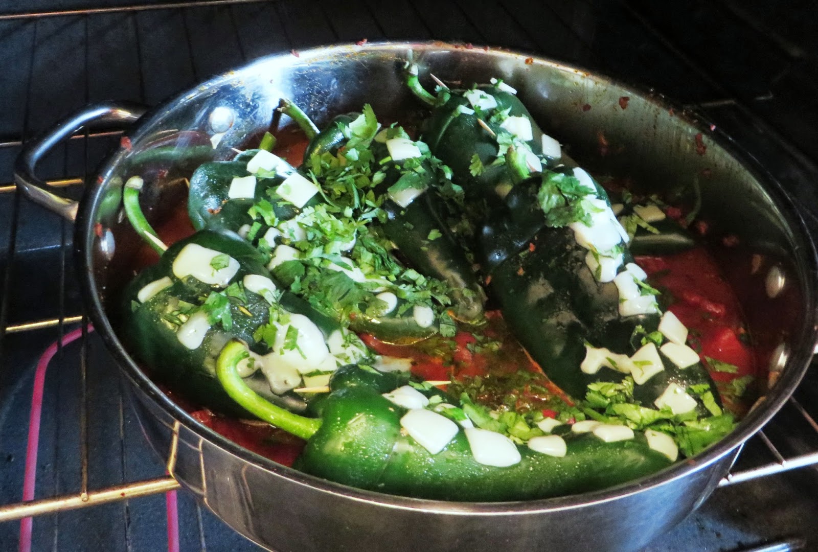 Simply Natural and Fabulous Soy Chorizo Stuffed Poblano Peppers