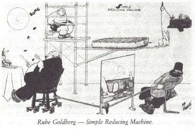 rube Goldberg. simple reducing machine. Deleuze and Guattari AntiOedipus