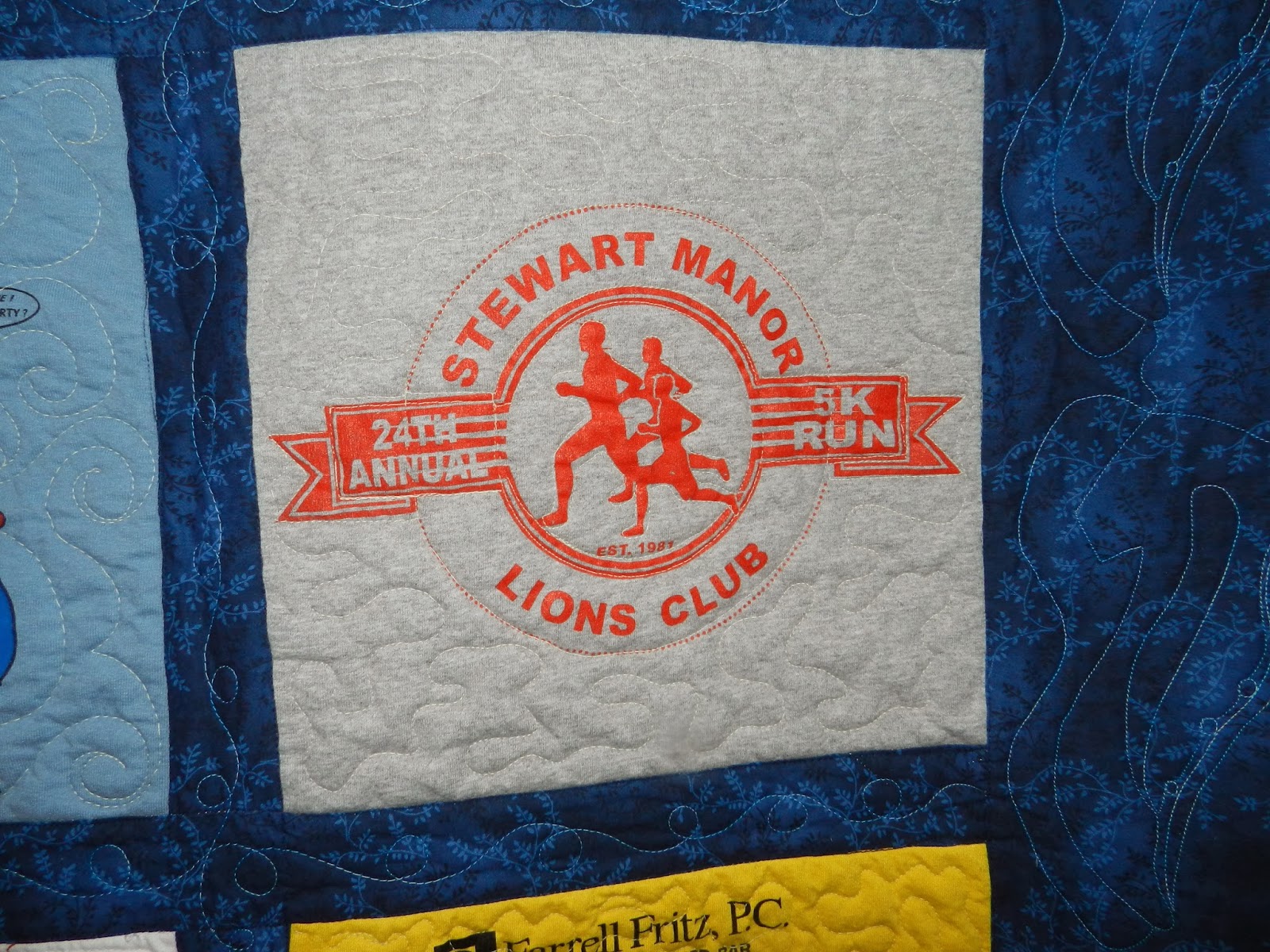 Dinah's Quilts & Embroidery Running TShirt Quilt 2