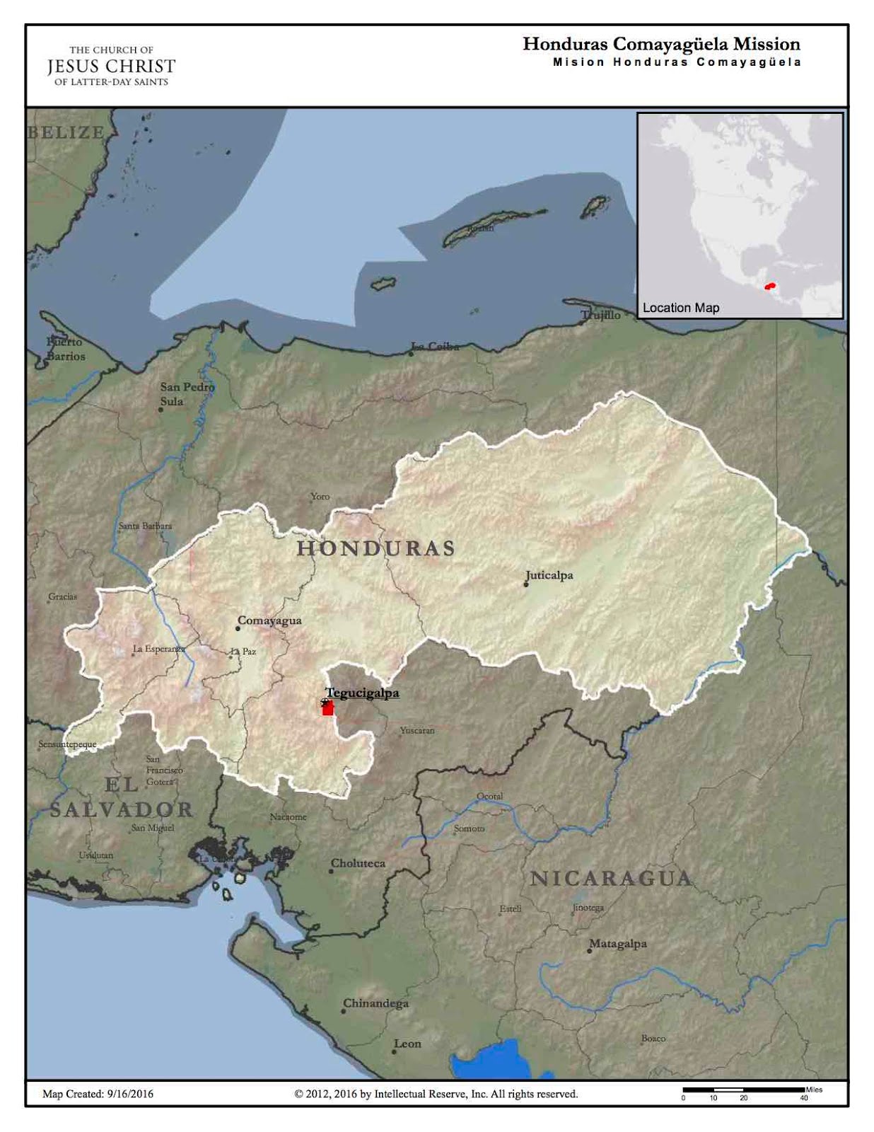 Comayagüela Mission Map