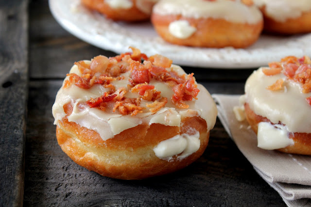 Maple Bacon Donuts recipe from cherryteacakes.com
