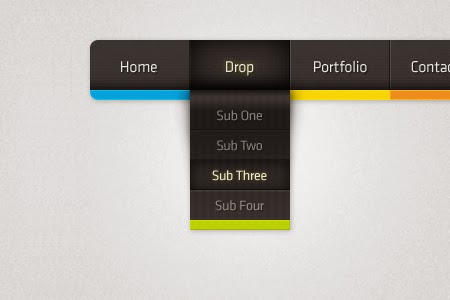 Color Drop Navigation Color Drop Navigation