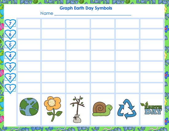 FREE Spring Earth Day graphing activity printable for K-1