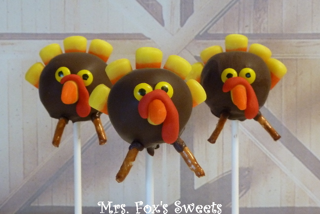 Ms. Fox s Sweets: Turkey Cake Pops