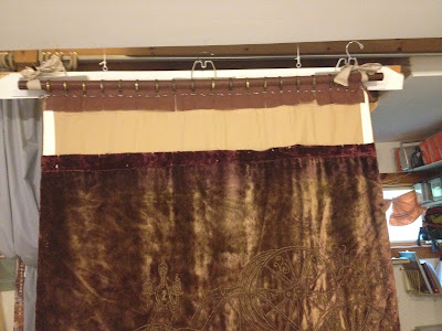 Embroidered historic banner, art conservation of textiles, antique, repair and restoration