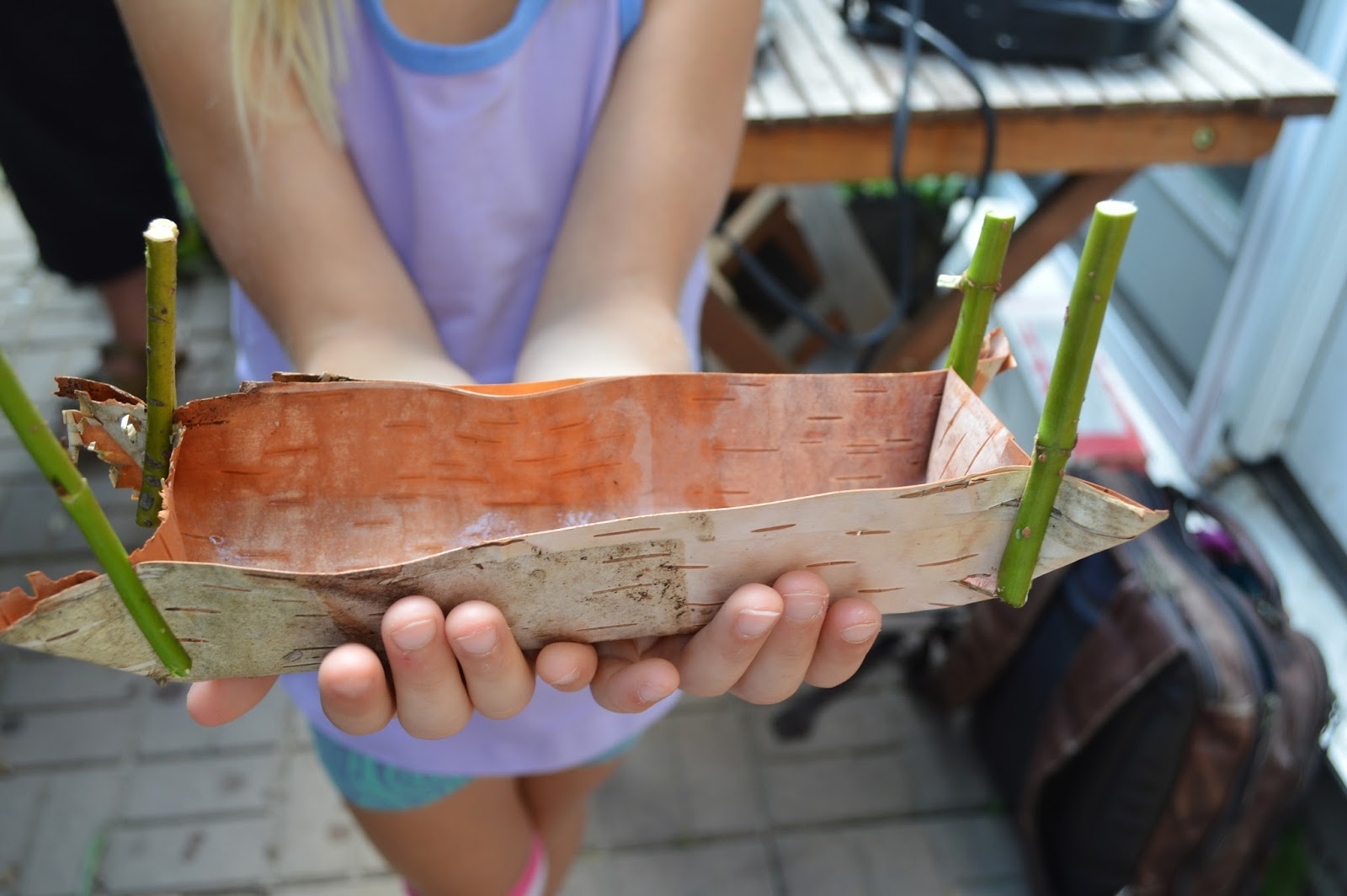 Mothering with Mindfulness Birch Bark Container Making