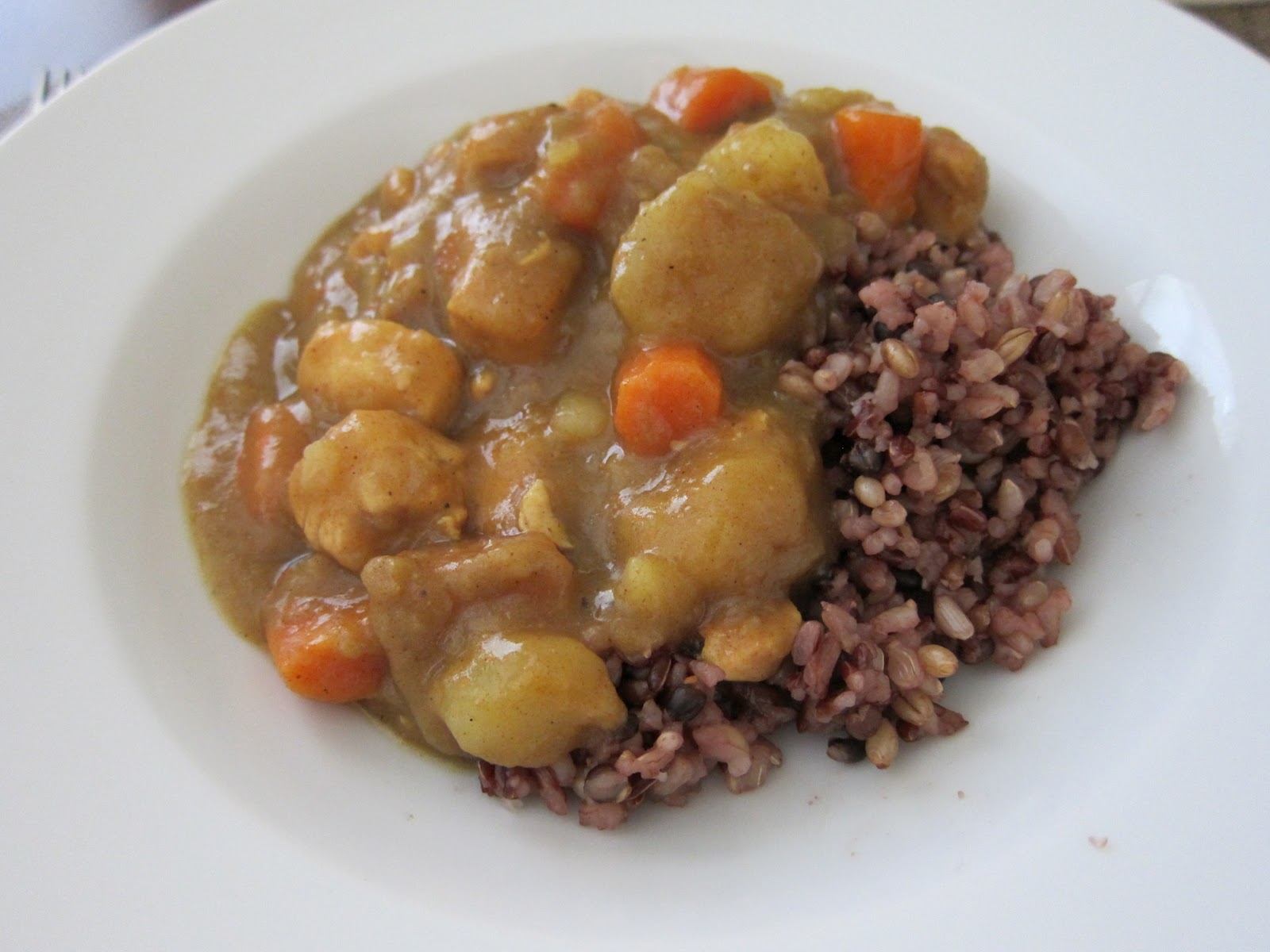 Dinner wa? japanese curry with apple sauce