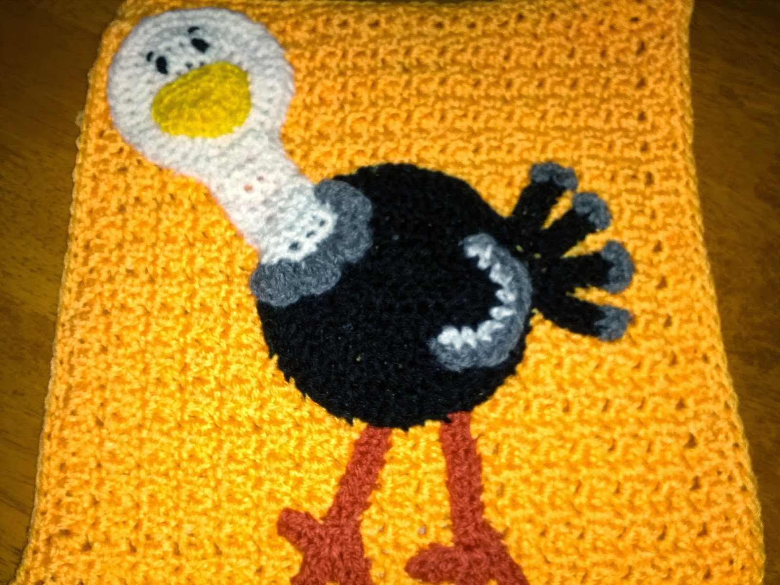 Blooming Lovely WIP Crochet Zoo Blanket No.3 Ostrich Applique