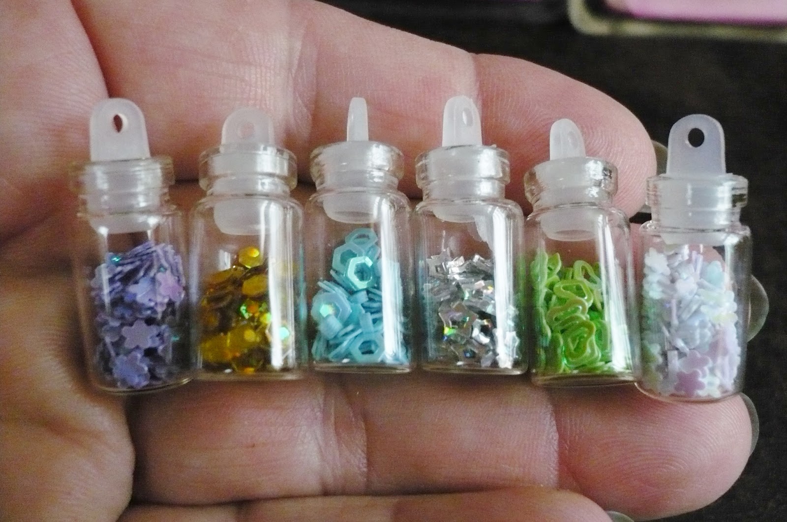 A Small Hearts Desire Mini bottles at Dollar TreeNail art