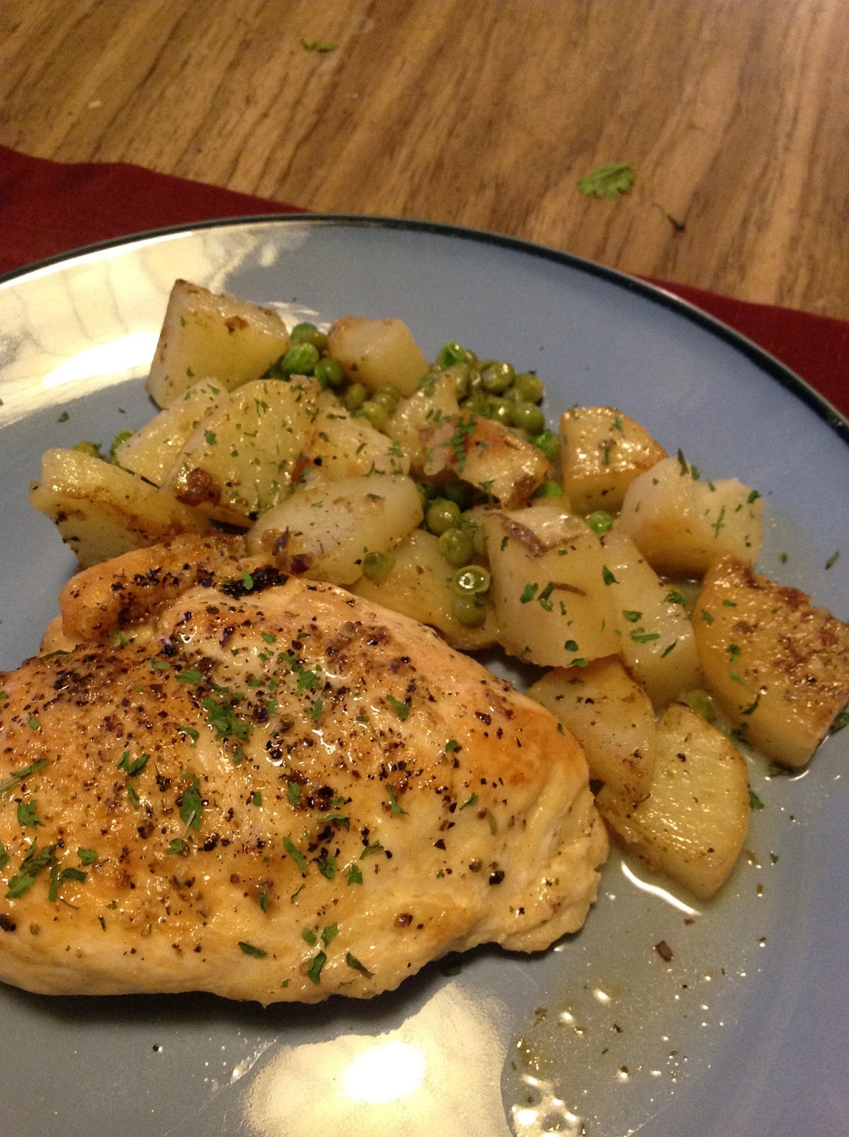 My Chicago Kitchen: GGFF & Recipe Swap: Quick Chicken Vesuvio