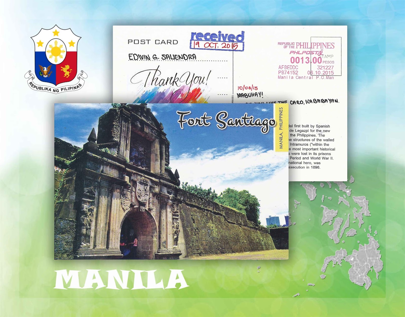 Postcards from my Mailbox Philippine MeteredStamped Postcards