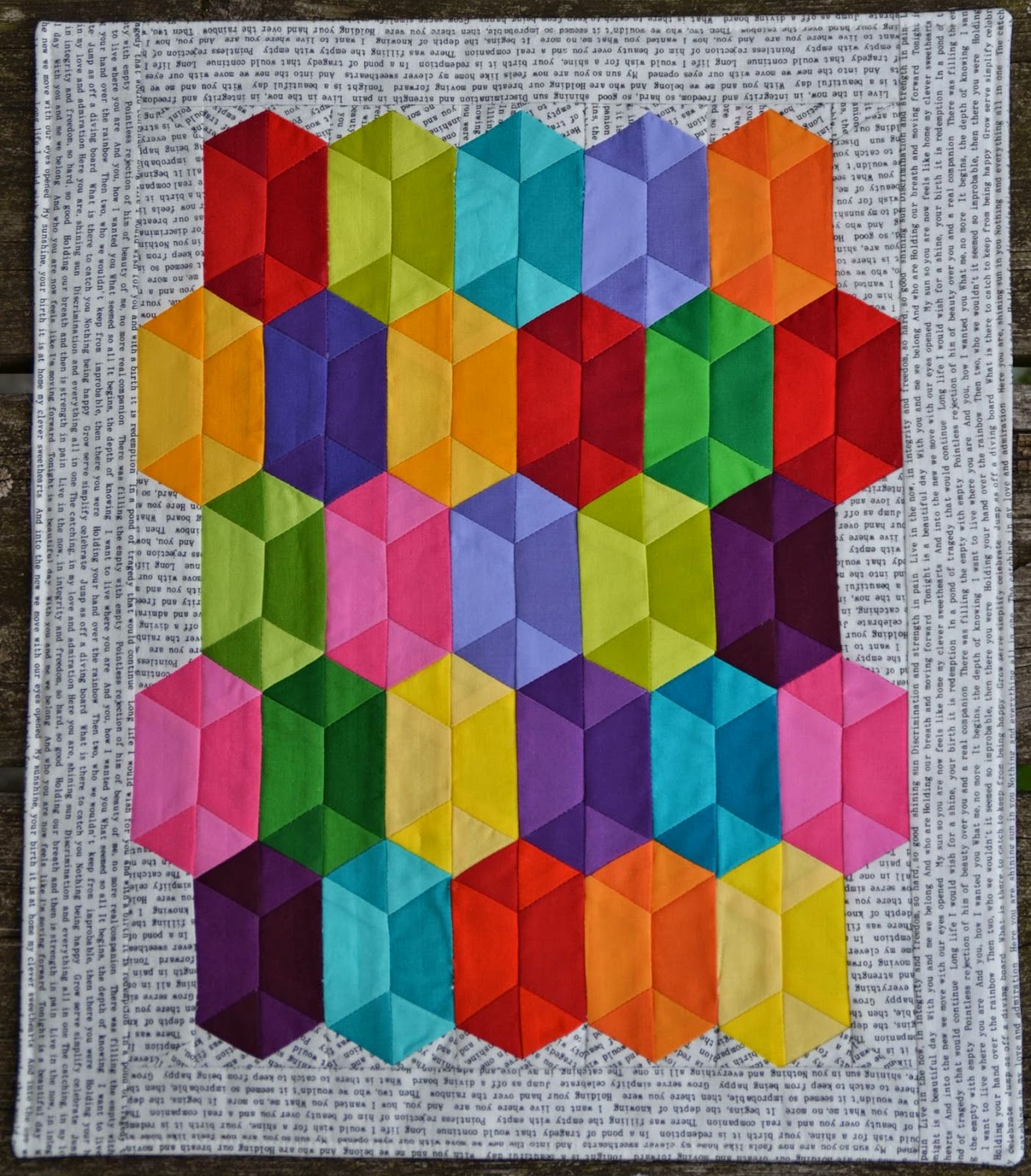 einfach bunt... Mein Mini Disco Quilt und Blogger's quilt festival