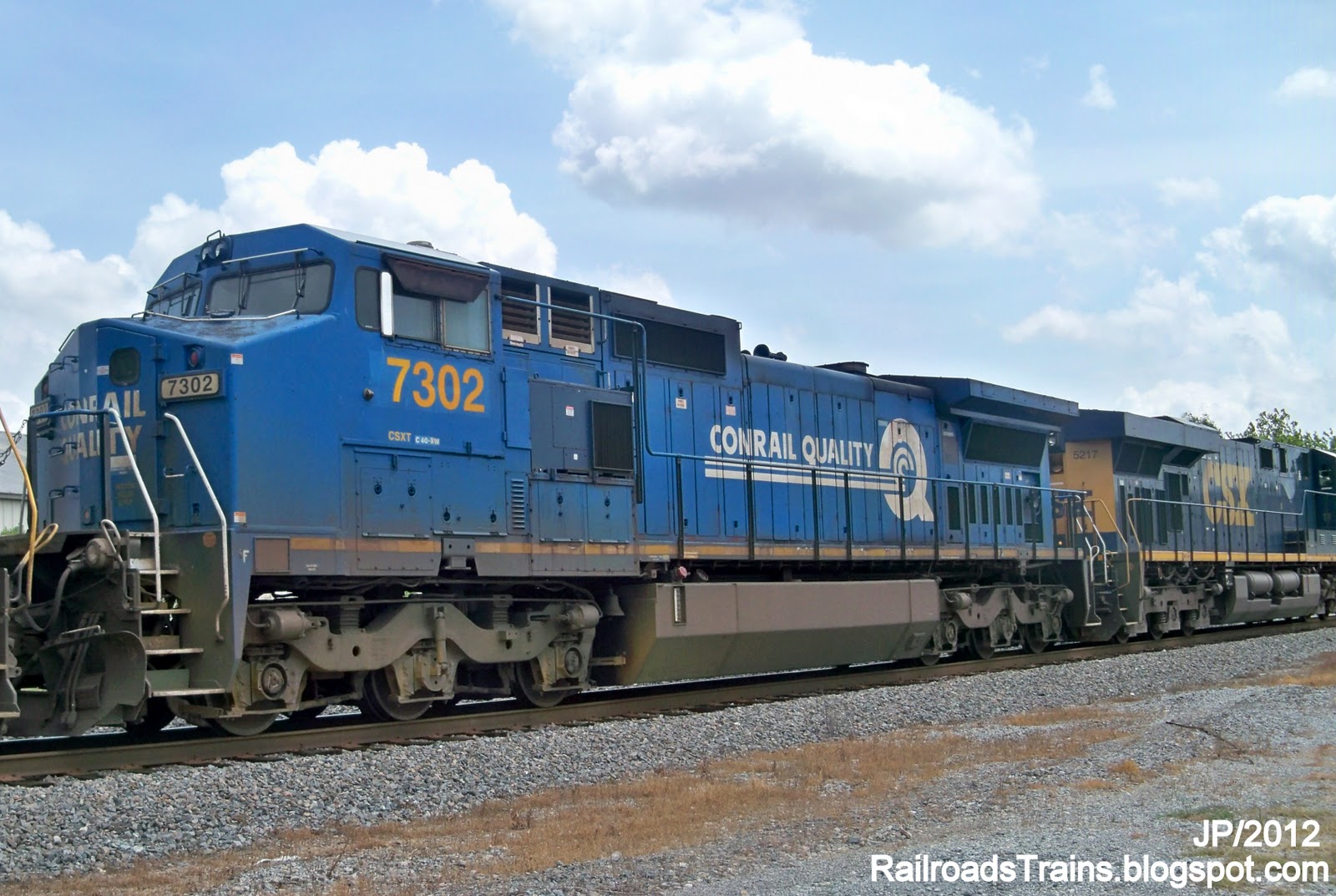CSX+7302+C40-8W+Ex+CONRAIL+Locomotive+Tr