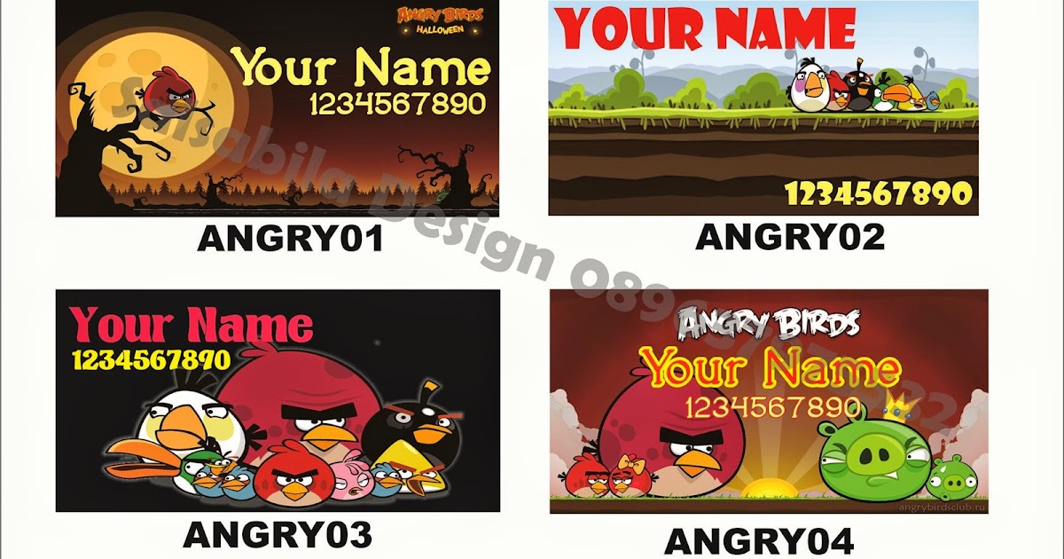 Sticker / Stiker / Label Nama Angry Bird Jasa Desain &amp; Percetakan