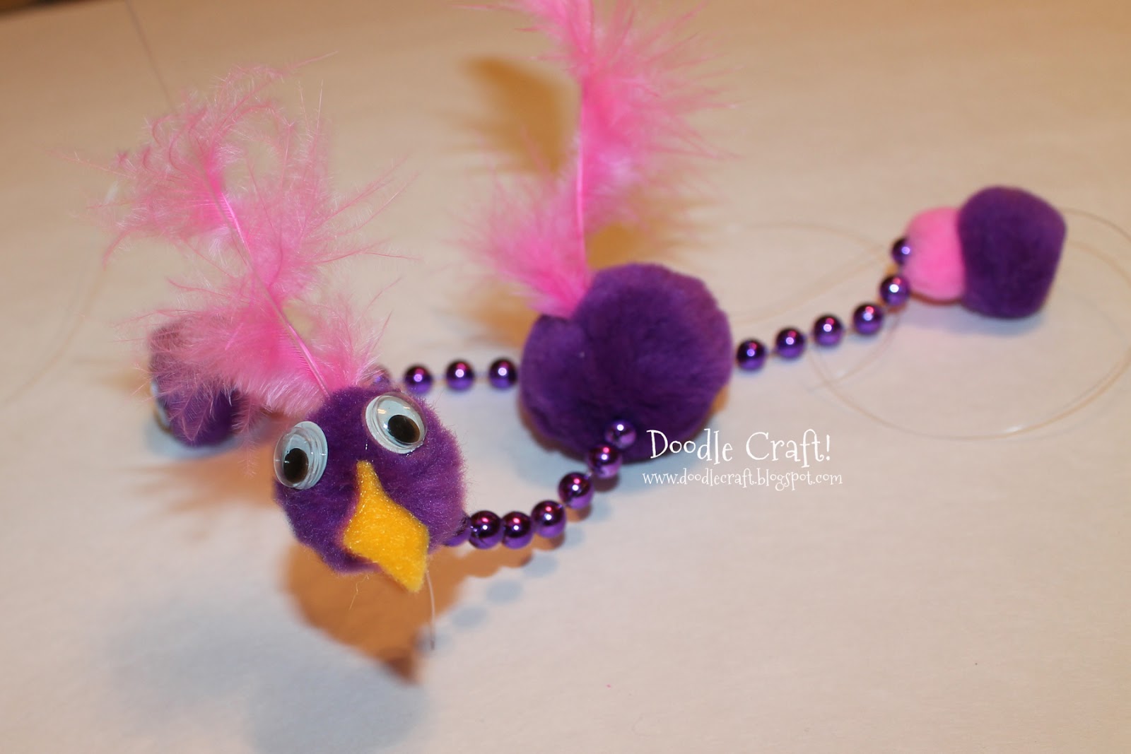 Doodlecraft Easy Silly Bird DIY tutorial!