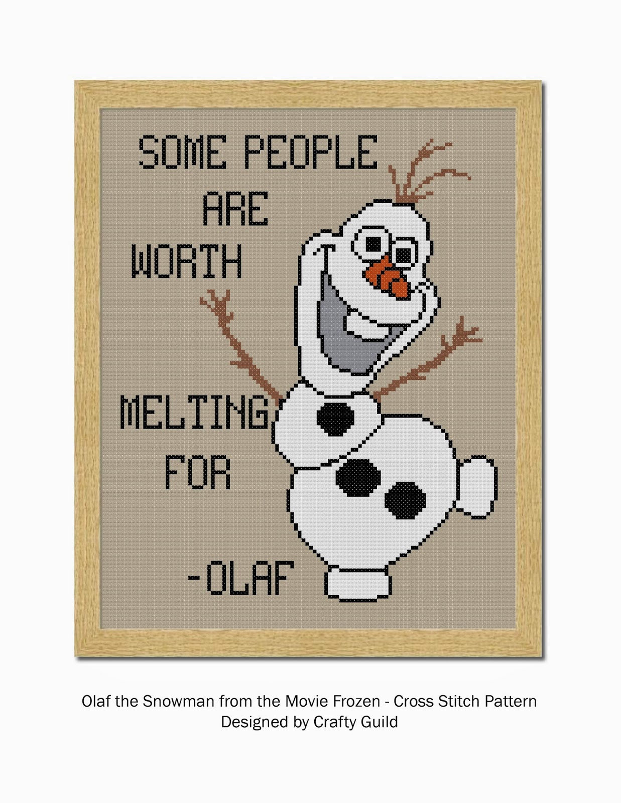 Olaf Cross Stitch Pattern Free Olaf Cross Stitch Pattern Free