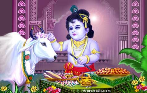 3d cute baby krishna