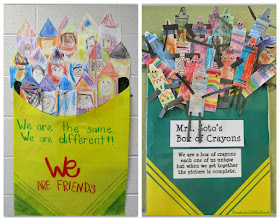 Back to School "Crayon" Decorated Classroom Doors via RainbowsWithinReach