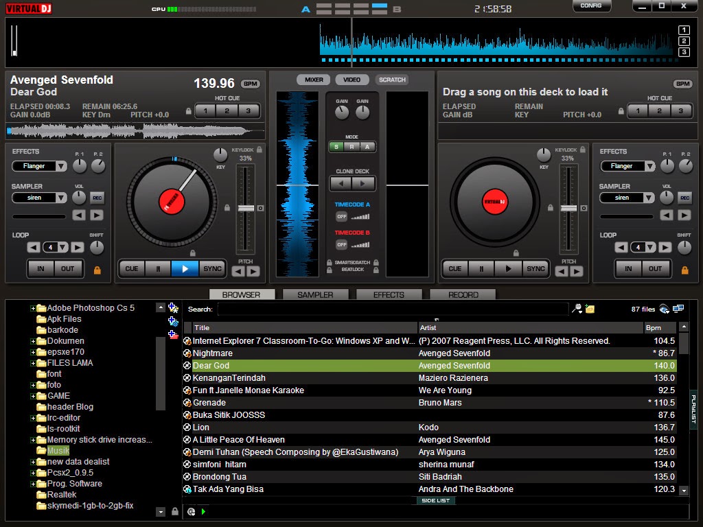 cara menggunakan virtual dj home 7