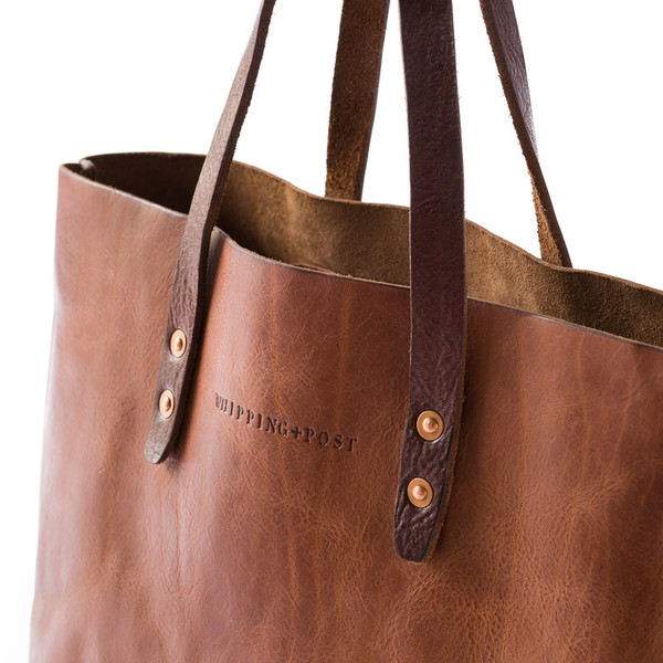 mens leather tote bag, new york designer