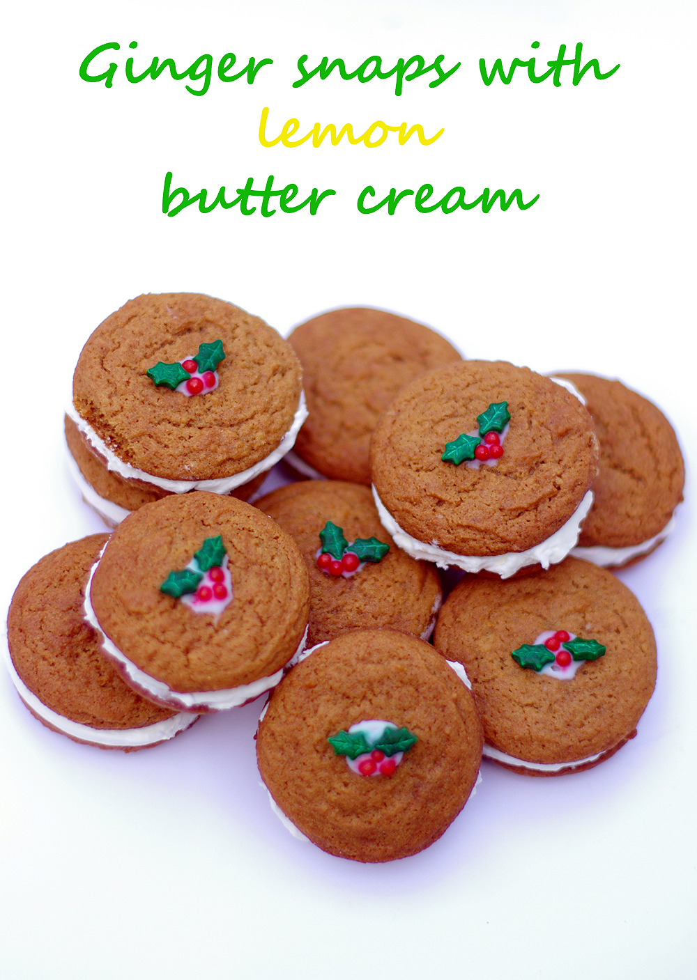 Within the Kitchen Ginger Snaps with Lemon Butter Cream