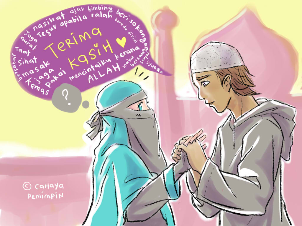 Komik Dakwah Cinta Pada Wallpaper Muslim Drawing Terima Kasih