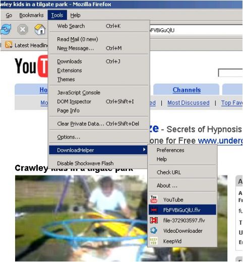 video download helper files problem