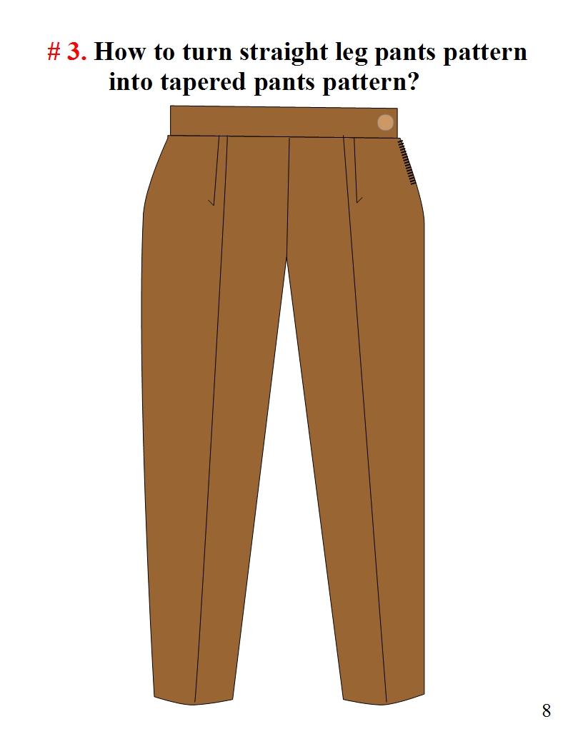 Rasa's advices how best to sew Bell bottom pants pattern, tapered pants pattern, bermuda shorts