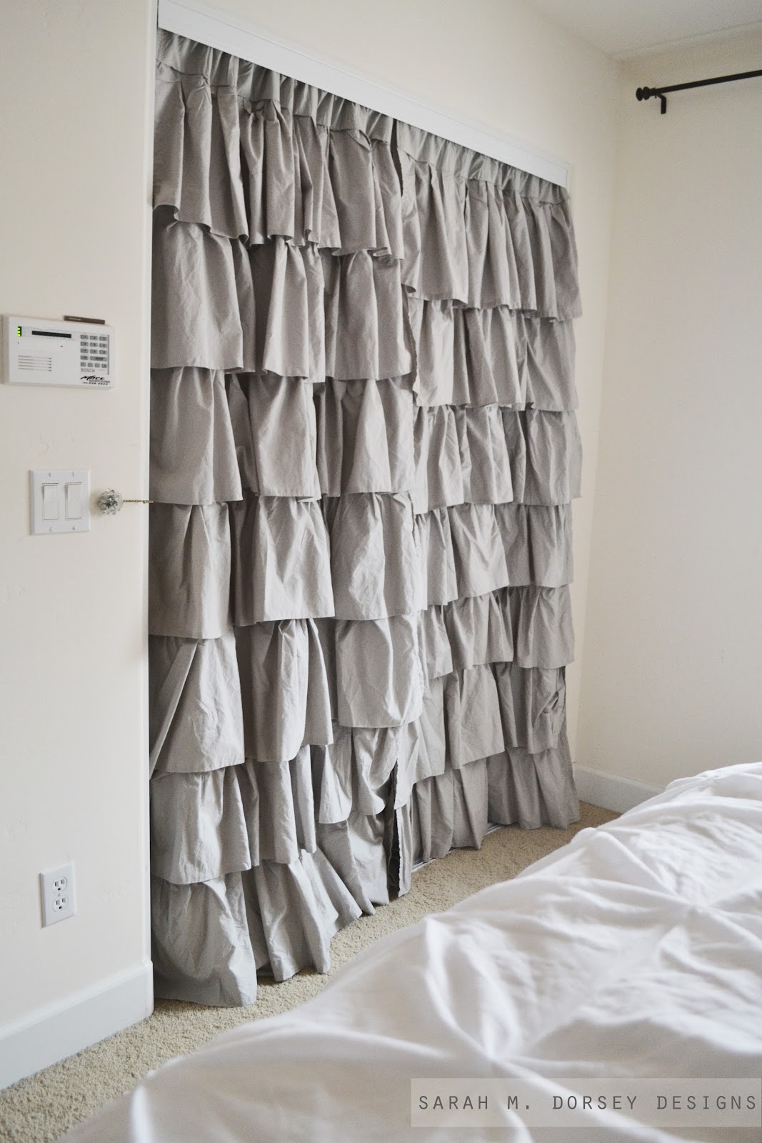 Sarah m. dorsey designs: drapery panels for closet doors.
