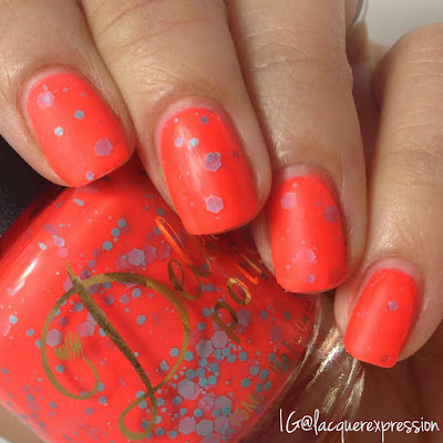 swatch of all twerk and no play nail polish from the life's a beach collection from delush polish