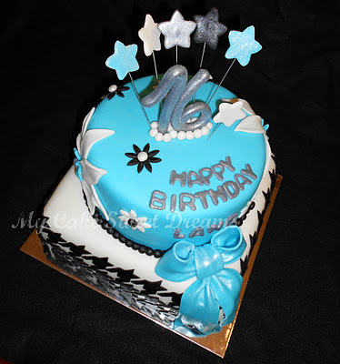 Sweet Birthday Cakes on My Cake Sweet Dreams   Sweet 16 Birthday Cake   Houndstooth Cake