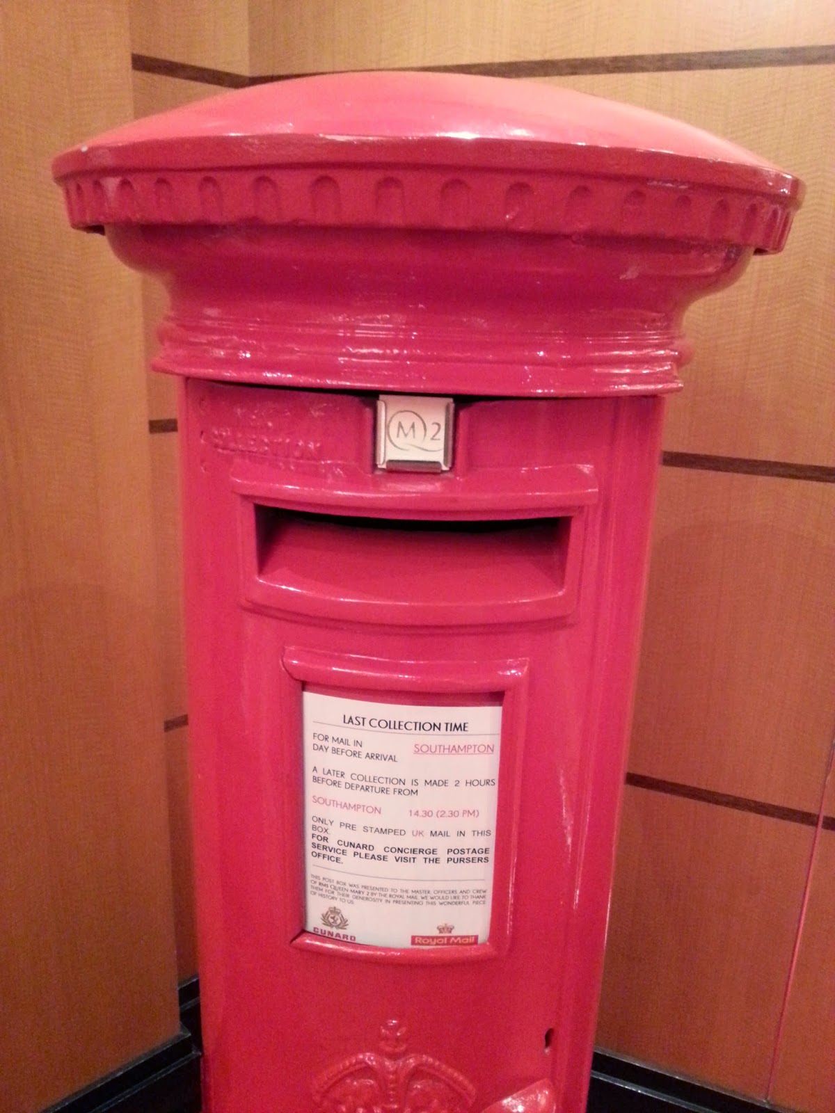 Queen Mary 2 (QM2) - Post Box Queen Mary 2 (QM2) - Post Box