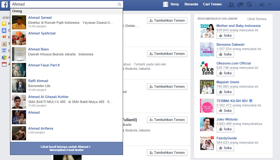 temukan teman anda di facebook