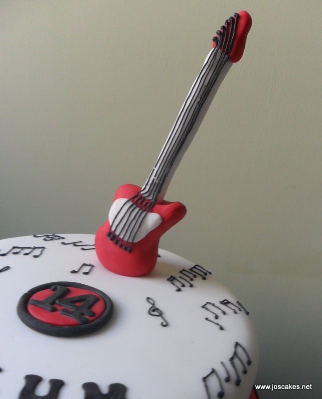 Jo s Cakes: Guitar Themed Birthday Cake