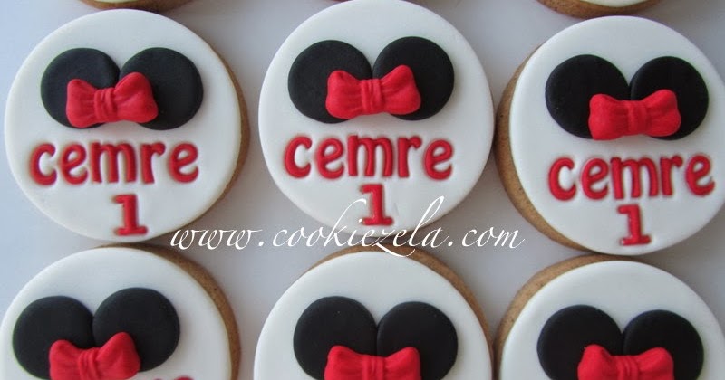 Butik Pasta, Kurabiye ve Cupcake�ler Minnie Mouse 1 Yas Kurabiyeleri