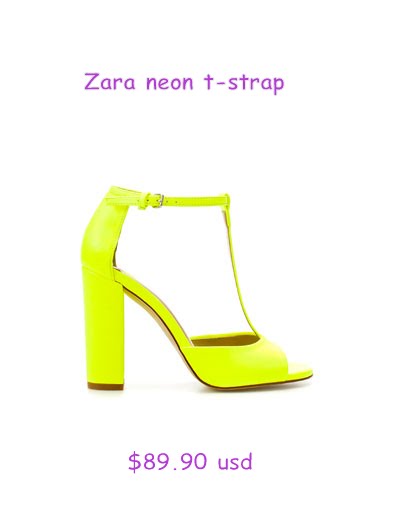 zara neon shoes
