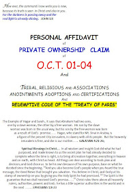 Personal Affidavit of  Private Ownership Claim