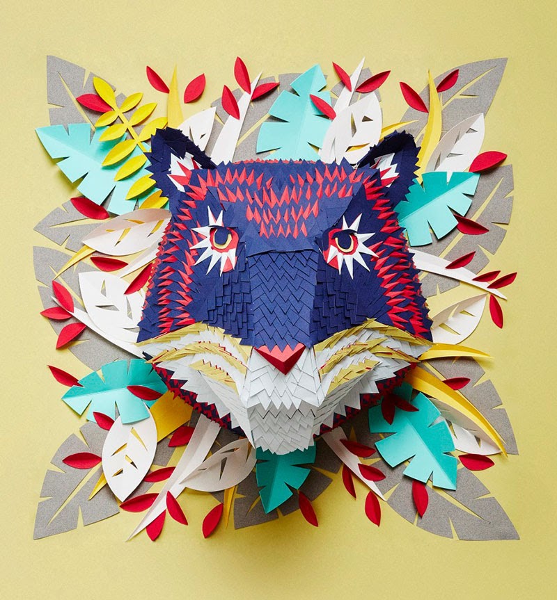máscaras de papel de Mlle Hipolyte