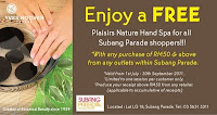 Enjoy a Free Plaisirs Nature Hand Spa from Yves Rocher for all Subang Parade shoppers!