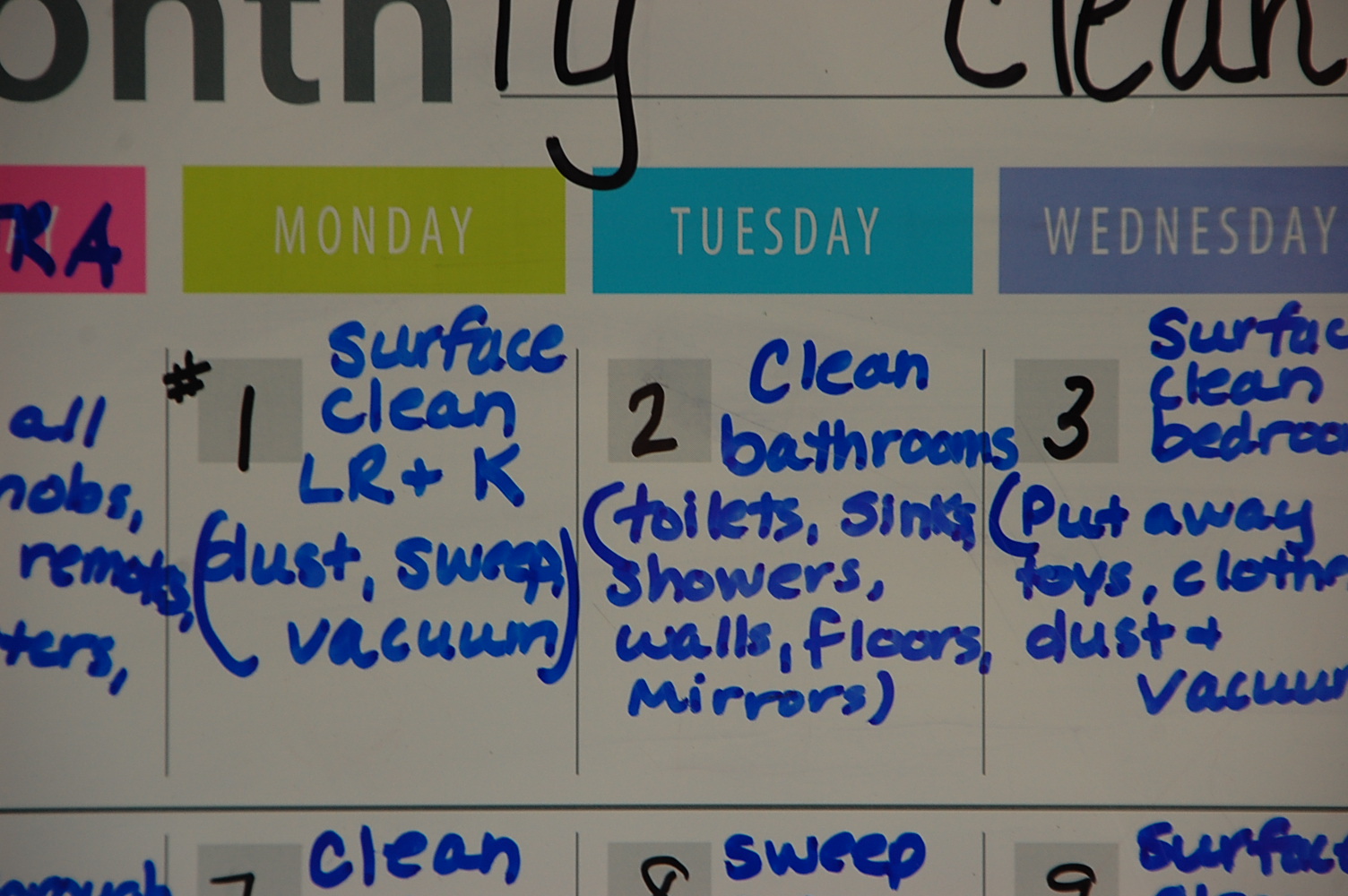 Toilet Cleaning Schedule