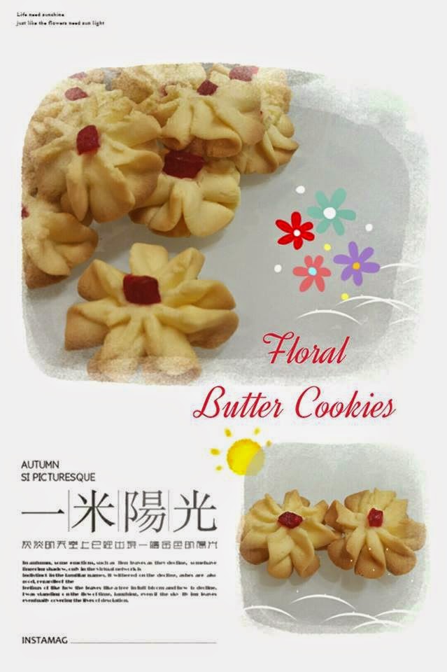 BeautyMe Love Recipes Floral Butter Cookies