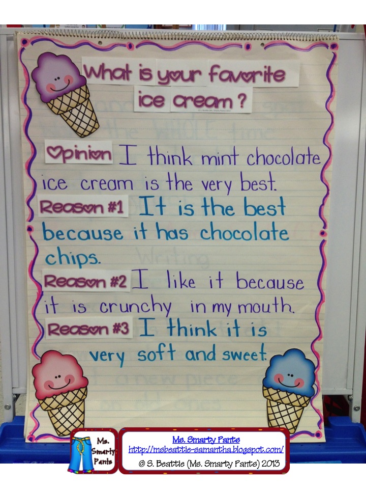 Opinion writing in 1st grade