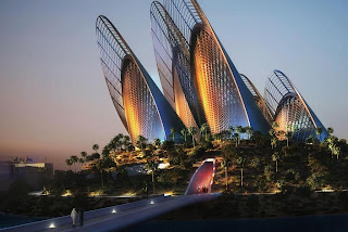 Proyecto inacabado del Zayed National Museum, (Abu Dhabi, Emiratos Árabes Unidos)
