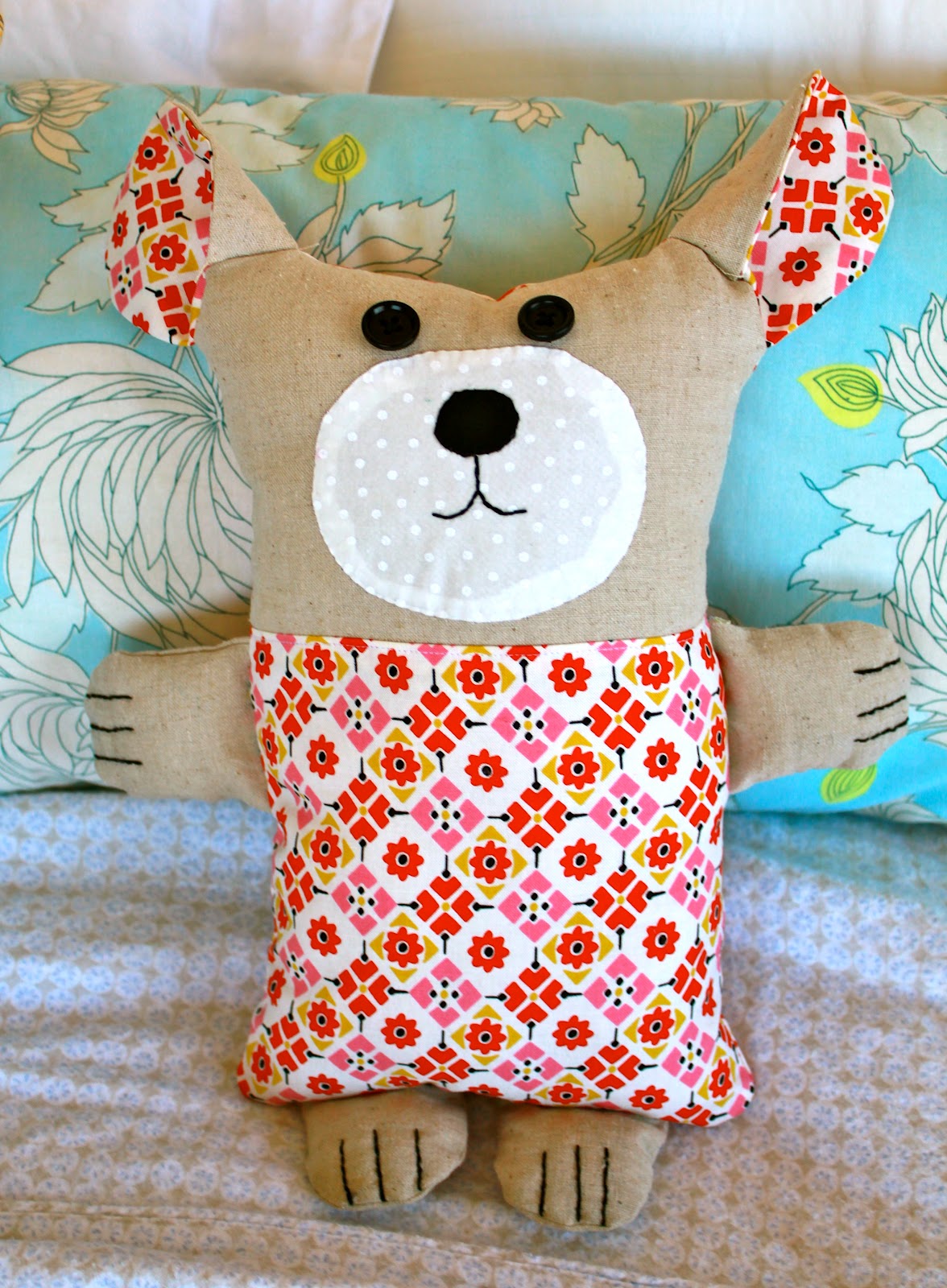 thom haus handmade Bear and Pup Soft Toys