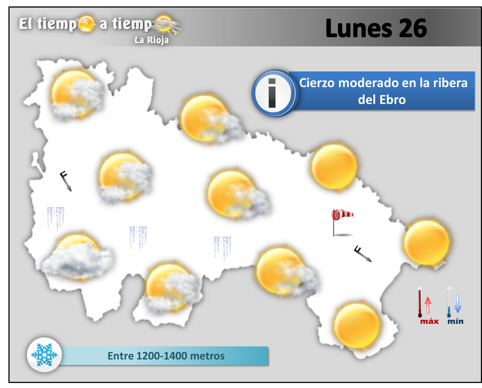 El Tiempo a tiempo La Rioja Predicción Meteorológica Lunes 26 al