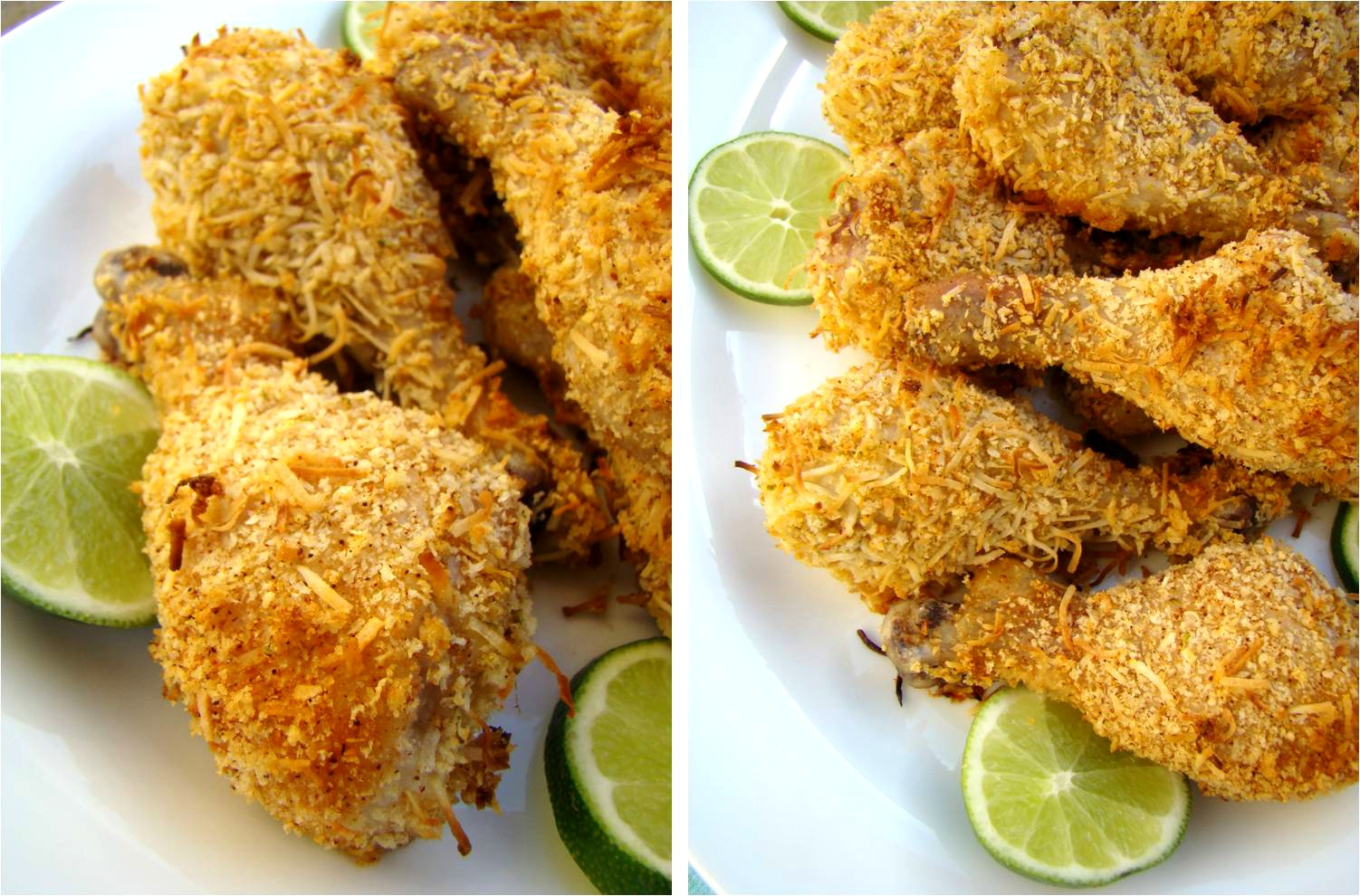Crunchy coconut & lime chicken drumsticks