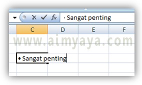 Mengetik sebuah item bullet Gambar: Mengetik sebuah item bullet
