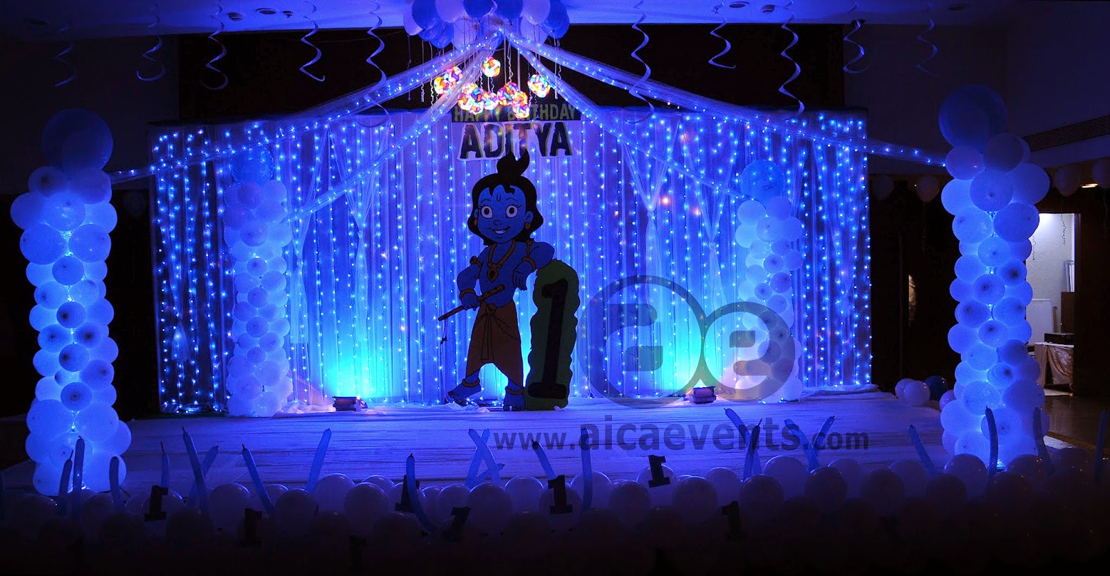 Aicaevents India Krishna Theme Birthday party Decorations