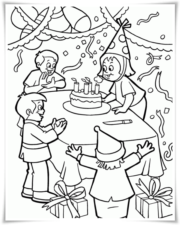 Ausmalbilder zum Ausdrucken: Ausmalbilder Geburtstag