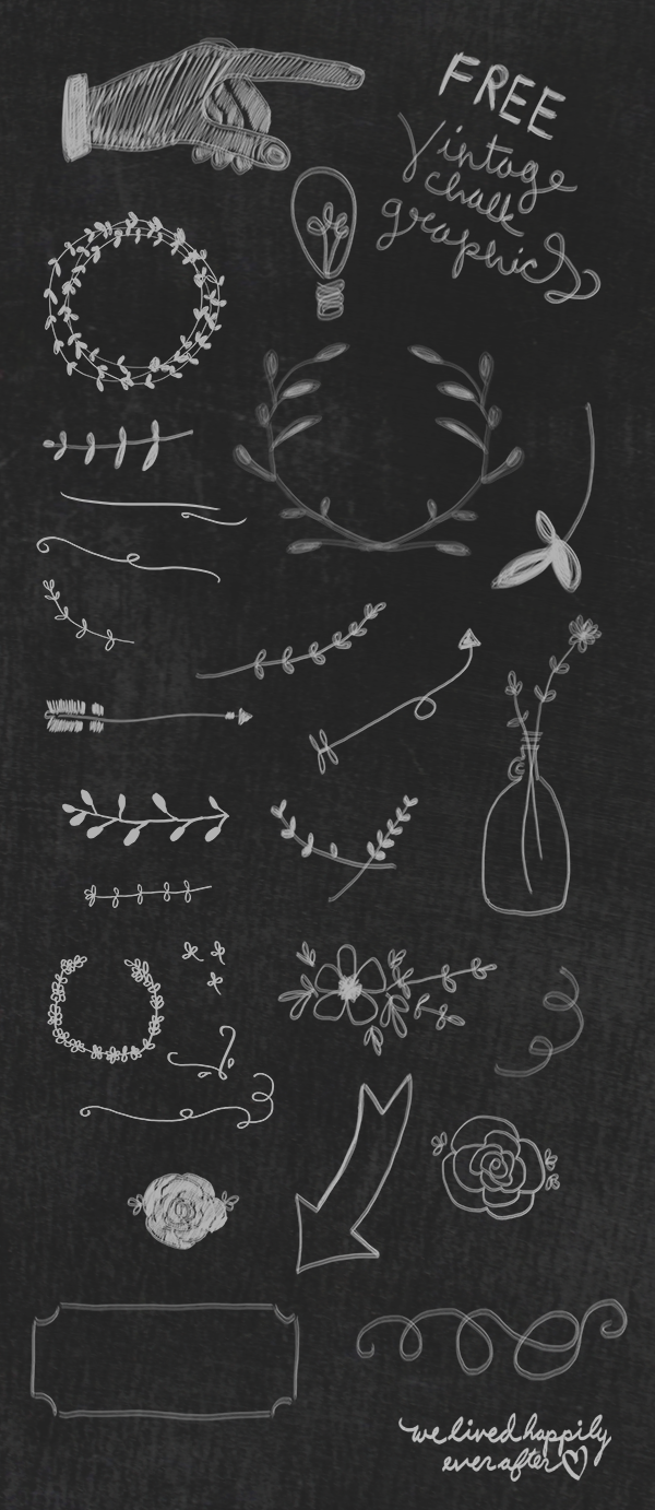 We Lived Happily Ever After Totally Free Vintage Chalk Graphics